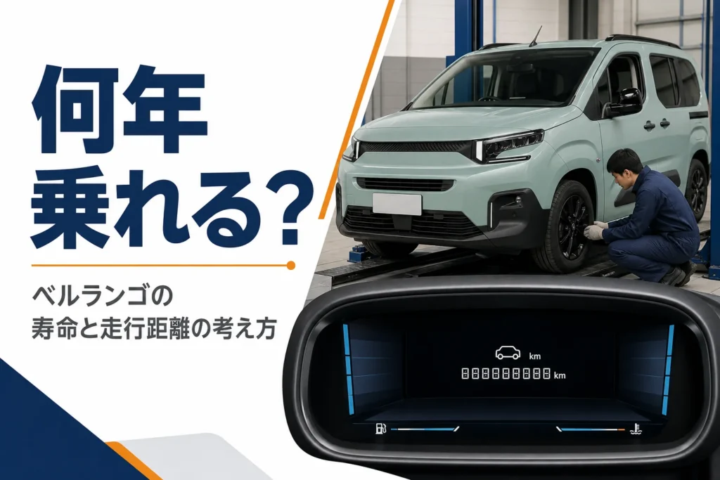整備工場で点検を受けるベルランゴ