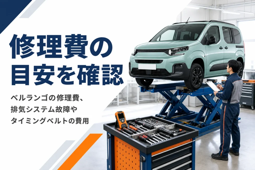 整備工場で点検を受けるMPV