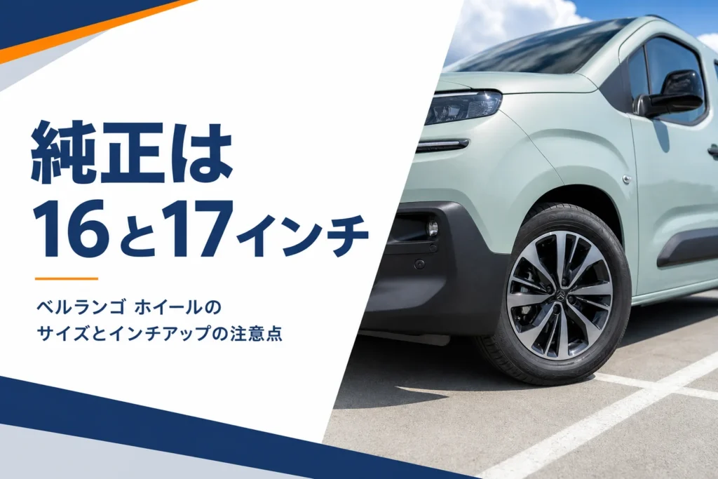 背の高いMPVのアロイホイールとタイヤを斜め前から写したイメージ