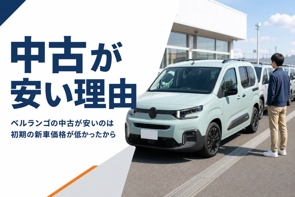 中古車店の展示場に並ぶ箱型MPV